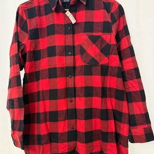 Madewell Red and Black Buffalo Plaid Women's Shirt size M